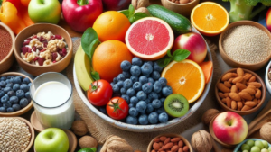 image of healthy foods for middle-age or midlife
